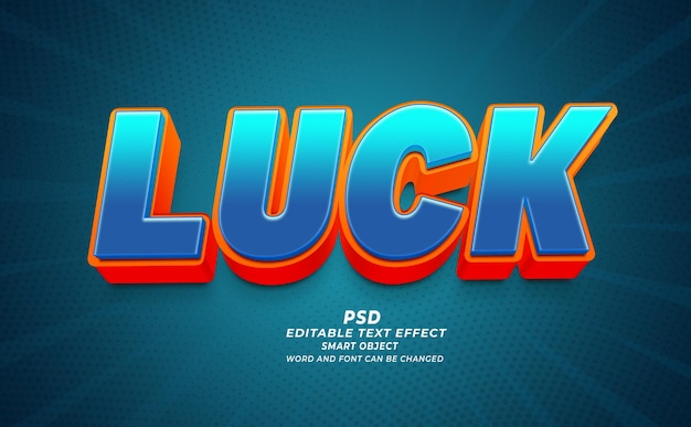 Luck PSD 3D Editable Text Effect Layer Style