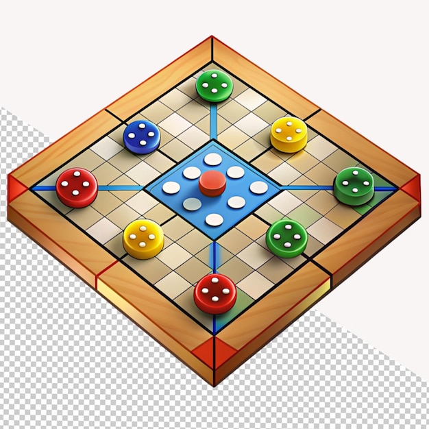 Ludo game on transparent background