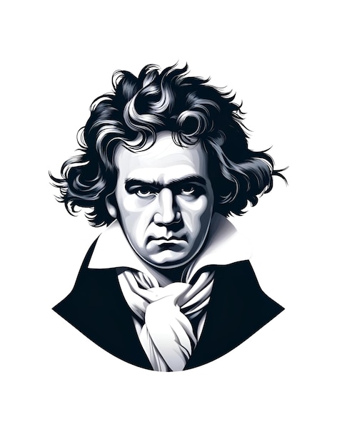 Ludwig van beethoven portrait illustration