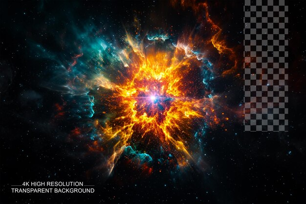 PSD luminara nova witness the birth of a stellar masterpiece on transparent background