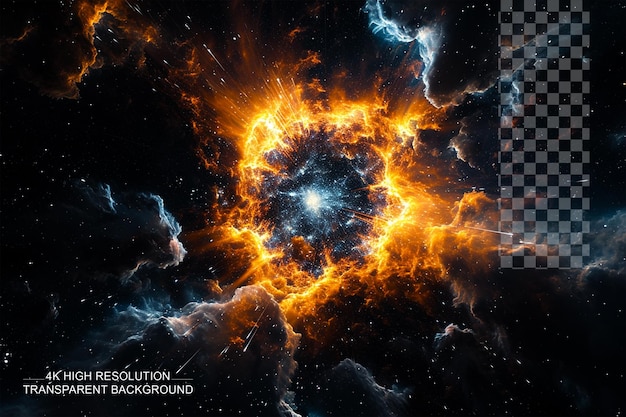 PSD luminara nova witness the birth of a stellar masterpiece on transparent background