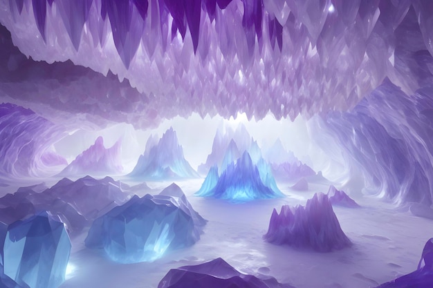 PSD a luminous color gradient inspired by a crystal cave