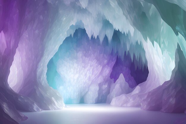 PSD a luminous color gradient inspired by a crystal cave