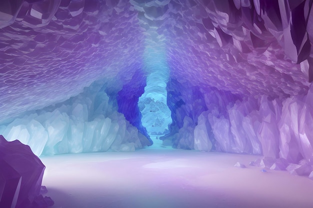 PSD a luminous color gradient inspired by a crystal cave