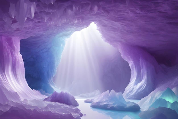 PSD a luminous color gradient inspired by a crystal cave