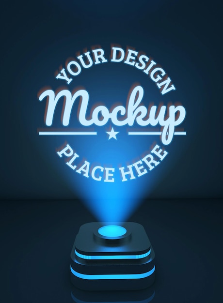 luminous product advertising podium mockup design