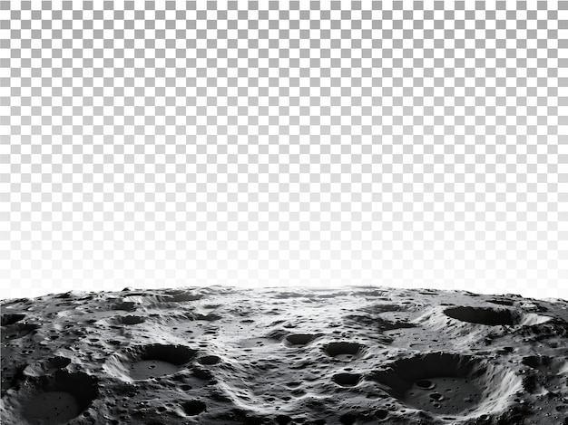 PSD lunar foreground border on clear background