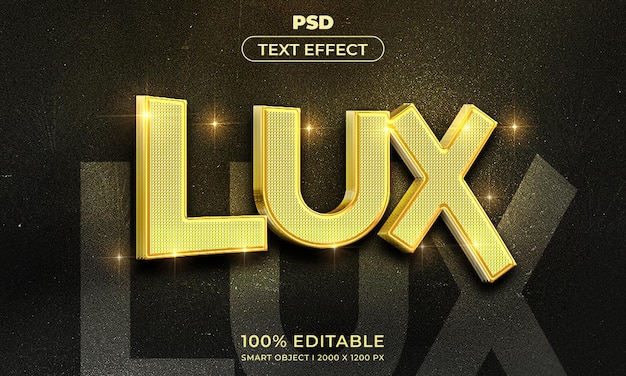 lux gold Text Effect