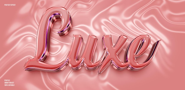 Luxe 3D editable text effect