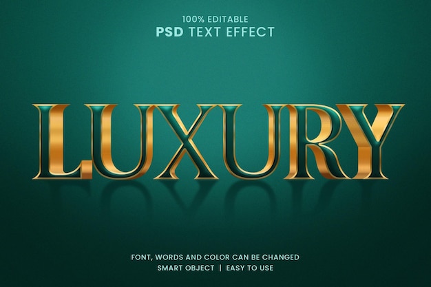 Luxurious Gold 3d style luxury text effect