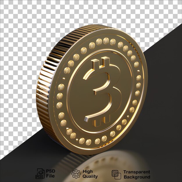 PSD luxurious gold coin with ornate design