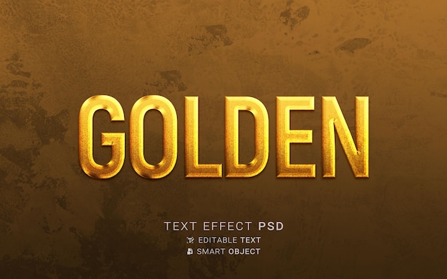 Luxurious gold text effect