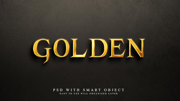 Luxurious golden text effect