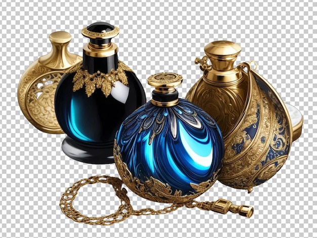 luxurious perfume bottle with black details black Friday concept