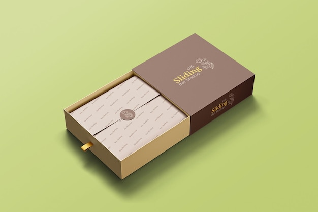 Luxurious Sliding gift box PSD mockup