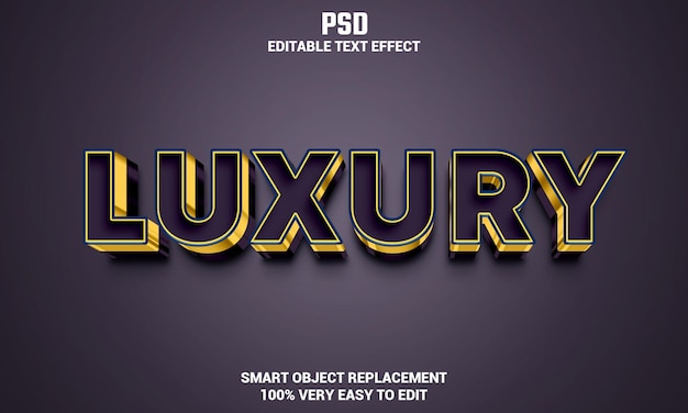 Luxury 3d editable text effect with background Premium Psd