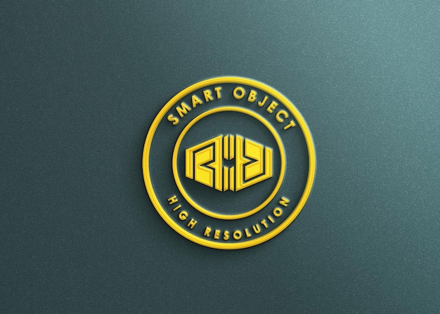 Luxury 3d logo mockup