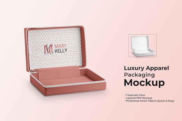 Luxury apparel packaging mockup