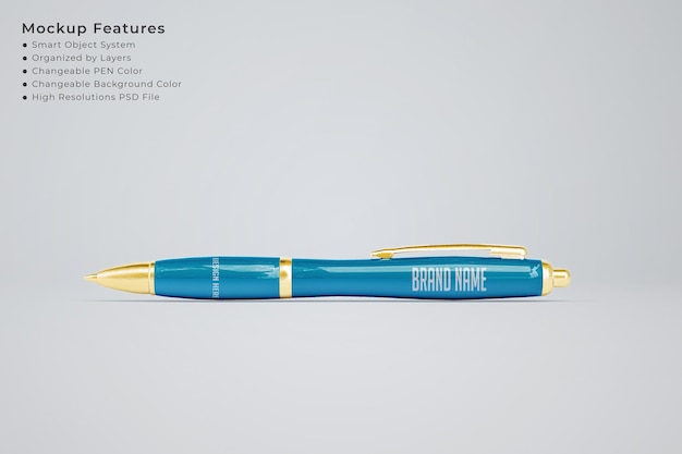 Luxury ballpoint pen mockup