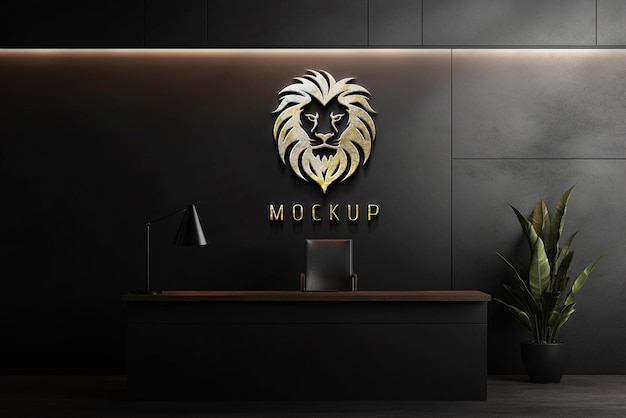 Luxury beauty logo mockup