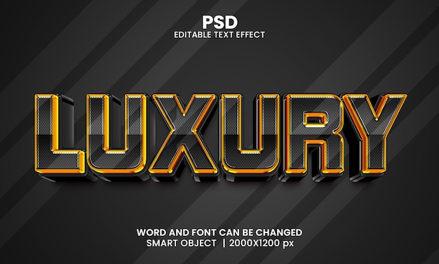 Luxury black 3d editable photoshop text effect style with background