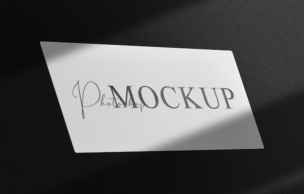 luxury black embossed business card mockup