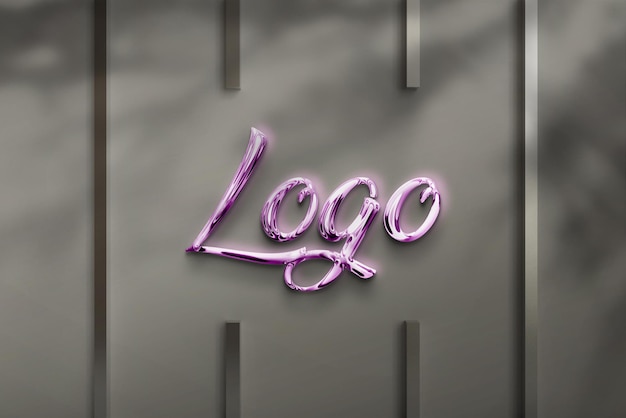 Luxury branding sign logo mockup front view