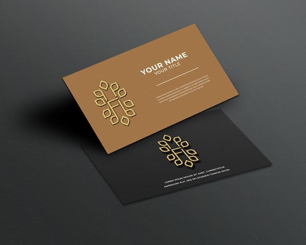 PSD luxury business card mockup for business presentation