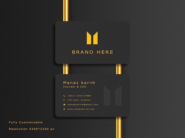 Luxury business card  mockup design