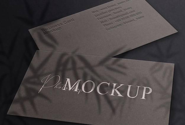 Luxury Business Cards Embossed Mockup