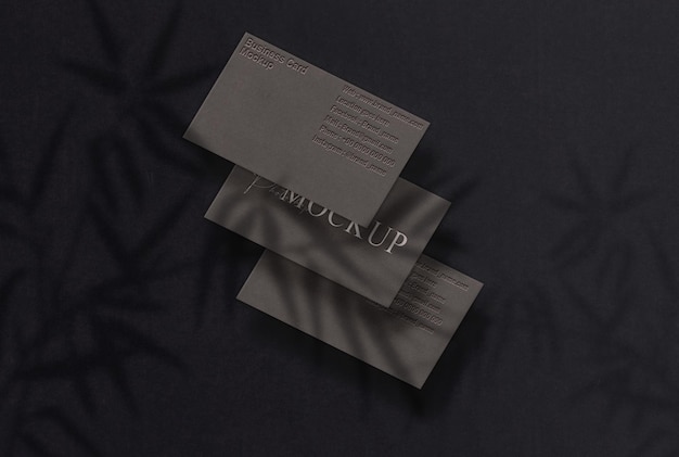 Luxury Business Cards Embossed Mockup