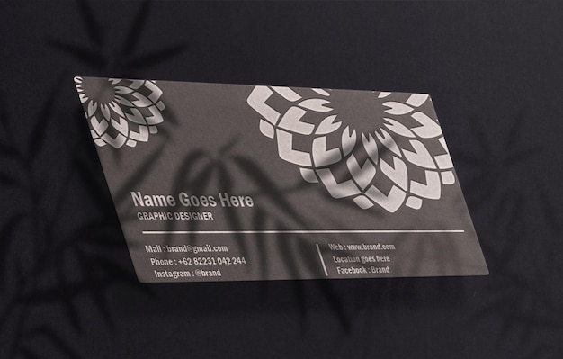 Luxury Business Cards Embossed Mockup