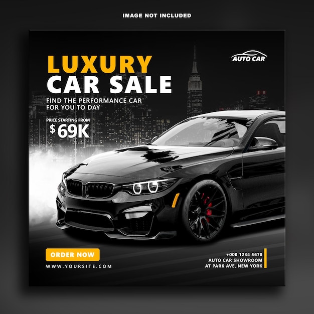 Luxury Car sale promotion social media instagram post banner template