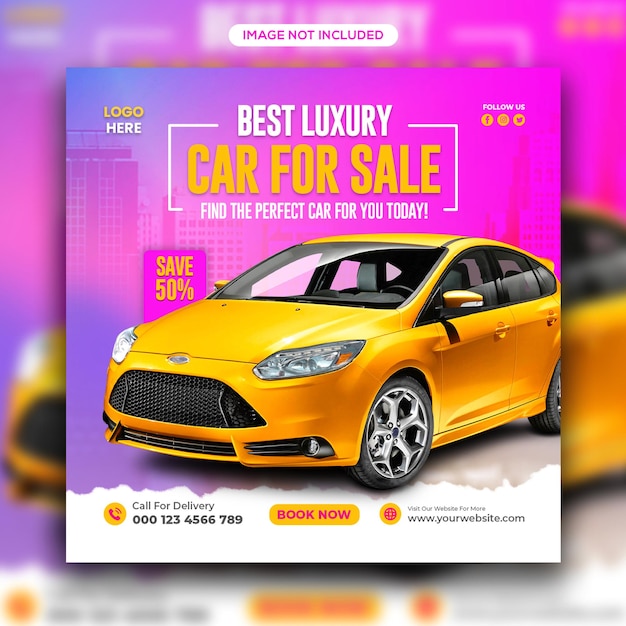 Luxury Car Sell Promotional Social Media Post Or Instagram Social Media Post Web Banner