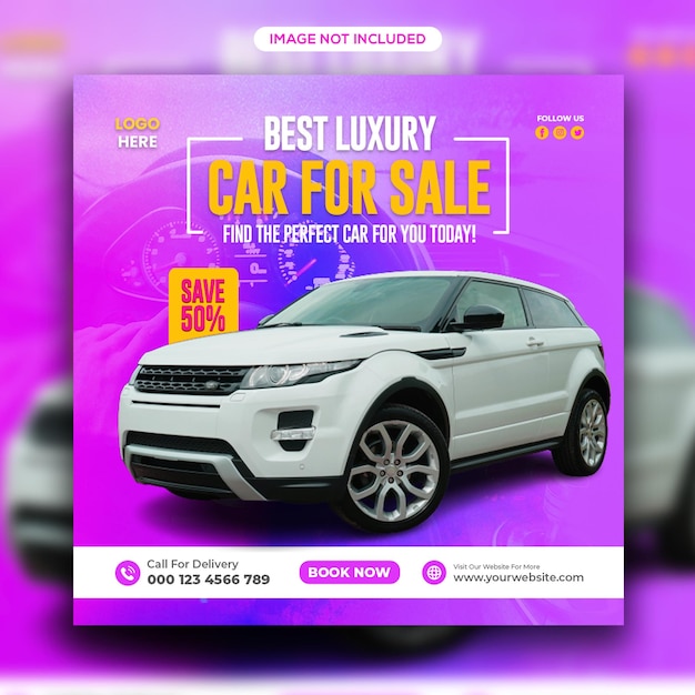 Luxury Car Sell Promotional Social Media Post Or Instagram Social Media Post Web Banner