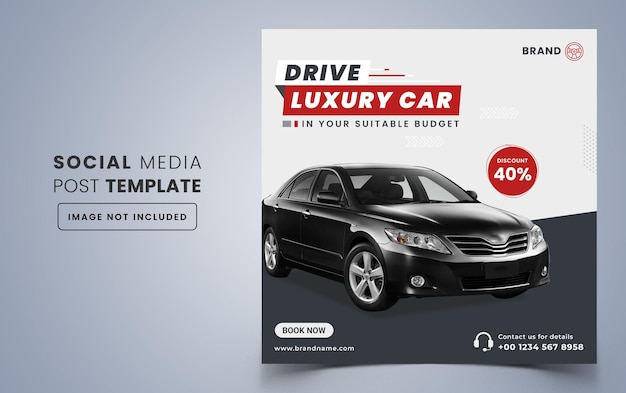 Luxury car social media banner template