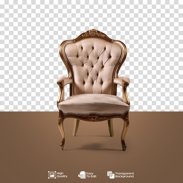 Luxury Chair Isolated In Transparent Background