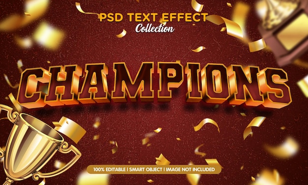 Luxury champions text effect