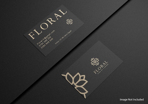 luxury dark business card mockup