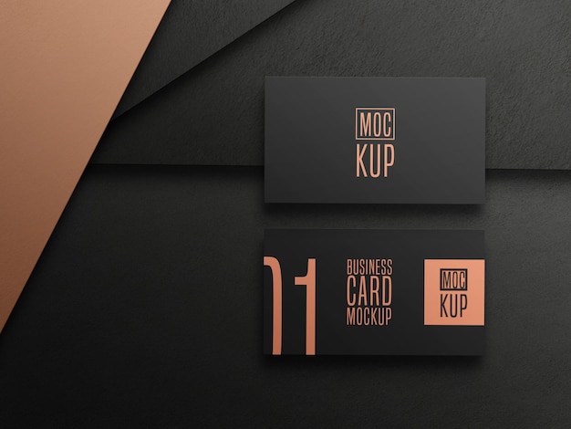 Luxury dark business card mockup