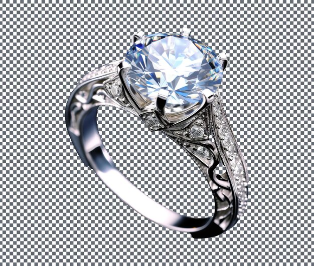 Luxury Diamond Ring isolated on transparent background