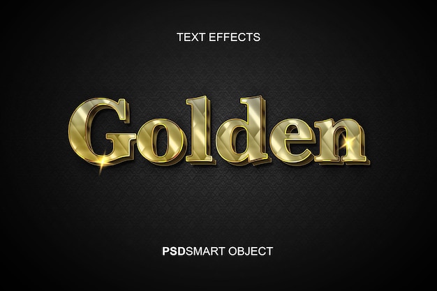 Luxury editable text effect golden 3d text style