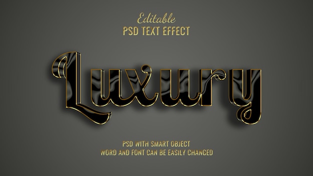 luxury editable text effect