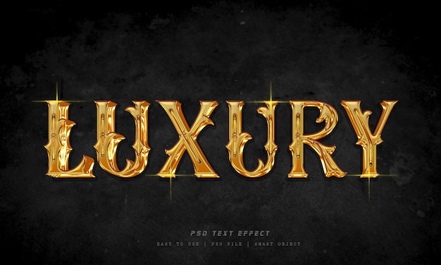 Luxury editable text effect