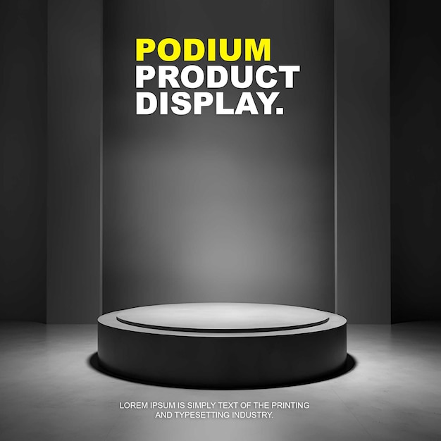 luxury and elegant podium stage product display mockup for show product presentation