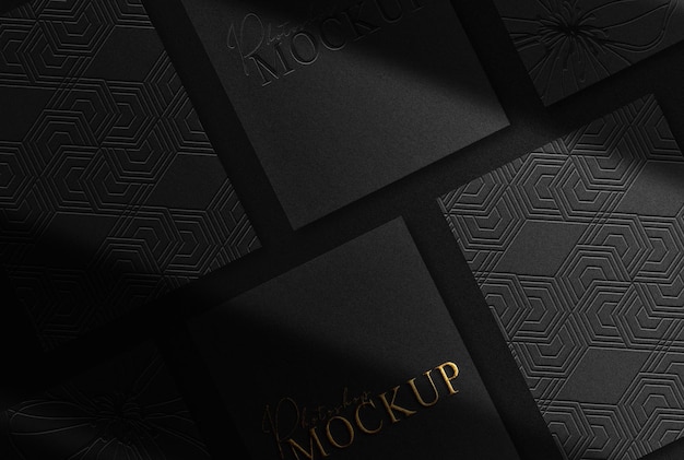 luxury gold embossed single pepers mockup