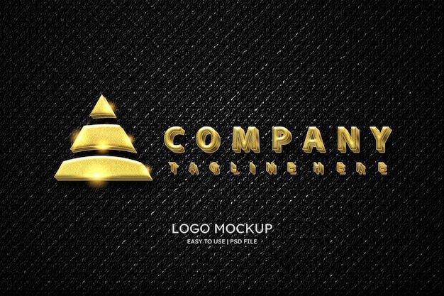 Luxury gold logo mockup