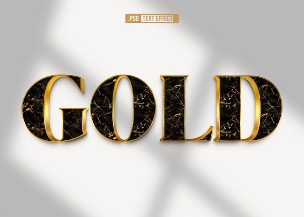 PSD luxury gold text effect psd luxury 3d text effect