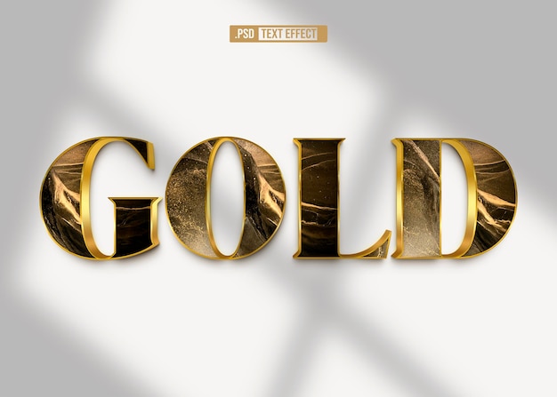 Luxury Gold Text Effect PSD Luxury 3d text effect