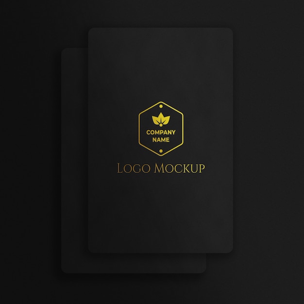 Luxury gold textured logo mockup